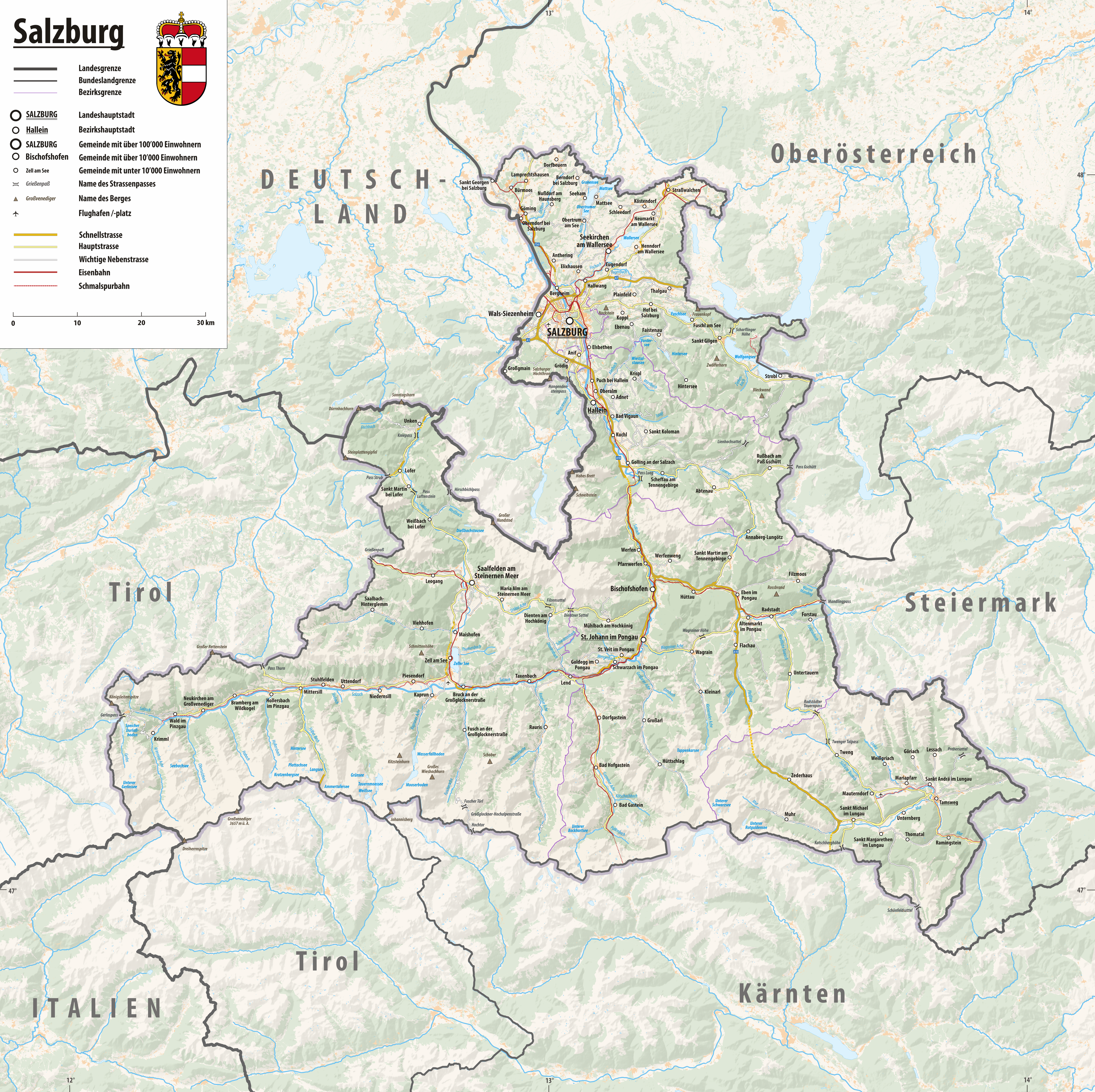 Karte von Salzburg Karte